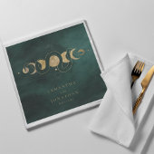 Emerald Green & Imitate Gold Tarot Celestial Weddi Serviette