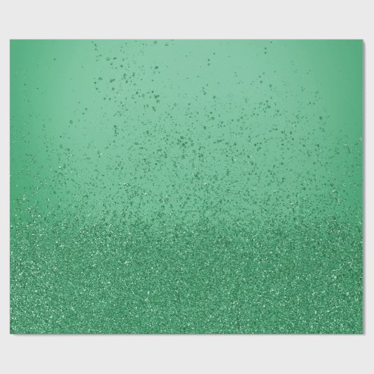 Emerald Green Imitats Glitzer Geschenkpapier (Flach)