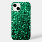 Emerald Green Imitats Glitzer Glitzern Case-Mate iPhone Hülle (Rückseite)