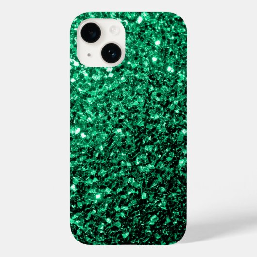 Emerald Green Imitats Glitzer Glitzern Case-Mate iPhone Hülle (Rückseite)
