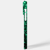 Emerald Green Imitats Glitzer Glitzern Case-Mate iPhone Hülle (Rückseite / Links)