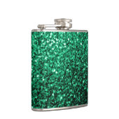 Emerald Green Imitats Glitzer Glitzern Flachmann (Rechts)
