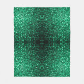Emerald Green Imitats Glitzer Glitzern Fleecedecke (Vorderseite)