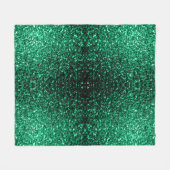 Emerald Green Imitats Glitzer Glitzern Fleecedecke (Vorderseite (Horizontal))