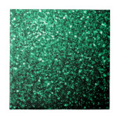 Emerald Green Imitats Glitzer Glitzern Fliese (Vorderseite)
