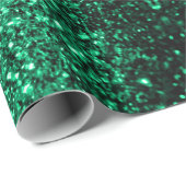 Emerald Green Imitats Glitzer Glitzern Geschenkpapier (Rolleneckpunkt)