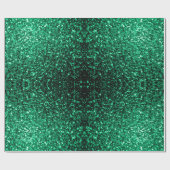 Emerald Green Imitats Glitzer Glitzern Geschenkpapier (Flach)
