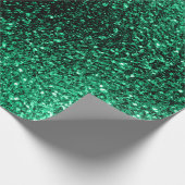 Emerald Green Imitats Glitzer Glitzern Geschenkpapier (Ecke)