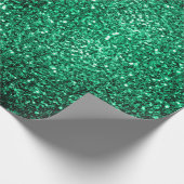 Emerald Green Imitats Glitzer Glitzern Geschenkpapier (Ecke)