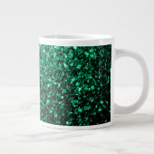 Emerald Green Imitats Glitzer Glitzern Jumbo-Tasse (Rechts)