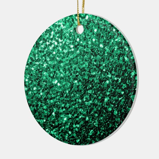 Emerald Green Imitats Glitzer Glitzern Keramikornament (Links)