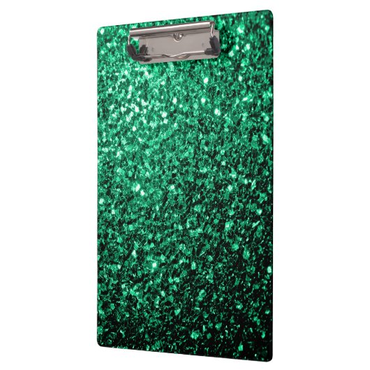 Emerald Green Imitats Glitzer Glitzern Klemmbrett (Links)