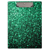 Emerald Green Imitats Glitzer Glitzern Klemmbrett (Vorderseite)