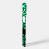 Emerald Green Imitats Glitzer Glitzern Monogram Case-Mate iPhone Hülle (Rückseite / Rechts)