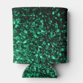 Emerald Green Imitats Glitzer Glitzern Monogram Dosenkühler (Rückseite)