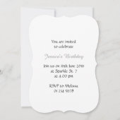 Emerald Green Imitats Glitzer Glitzern Monogram Einladung (Rückseite)