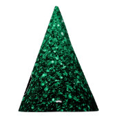 Emerald Green Imitats Glitzer Glitzern Monogram Partyhütchen (Rechts)