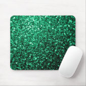 Emerald Green Imitats Glitzer Glitzern Mousepad (Mit Mouse)