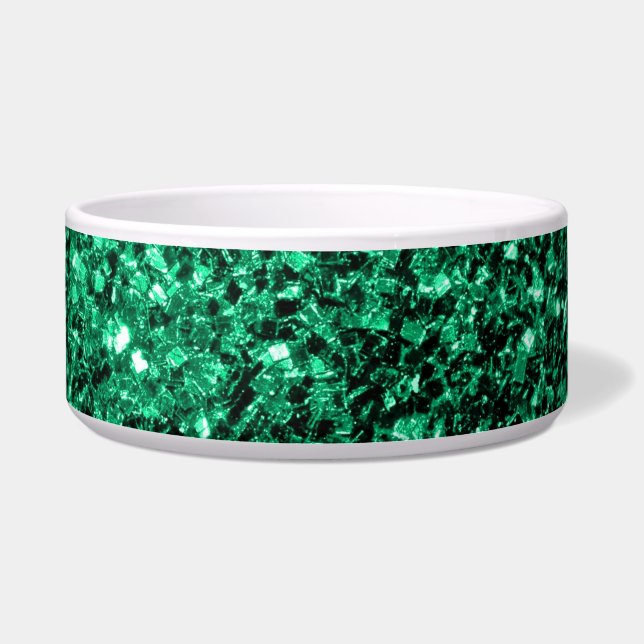 Emerald Green Imitats Glitzer Glitzern Napf (Vorderseite)