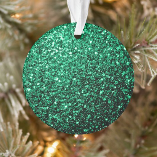 Emerald Green Imitats Glitzer Glitzern Ornament (Baum)