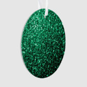 Emerald Green Imitats Glitzer Glitzern Ornament (Vorderseite)