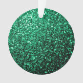 Emerald Green Imitats Glitzer Glitzern Ornament (Vorderseite)