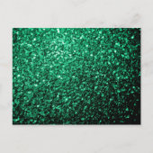 Emerald Green Imitats Glitzer Glitzern Postkarte (Vorderseite)