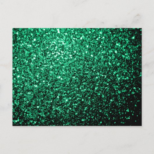 Emerald Green Imitats Glitzer Glitzern Postkarte (Vorderseite)
