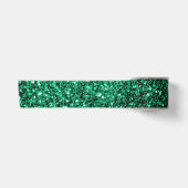 Emerald Green Imitats Glitzer Glitzern Satinband (Vorderseite)