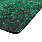 Emerald Green Imitats Glitzer Glitzern Schneidebrett (Ecke)