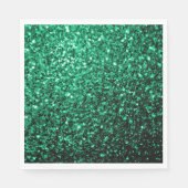 Emerald Green Imitats Glitzer Glitzern Serviette (Vorderseite)