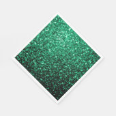 Emerald Green Imitats Glitzer Glitzern Serviette (Ecke)