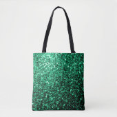 Emerald Green Imitats Glitzer Glitzern Tasche (Vorderseite)