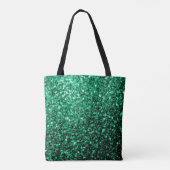 Emerald Green Imitats Glitzer Glitzern Tasche (Rückseite)