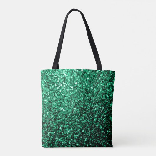 Emerald Green Imitats Glitzer Glitzern Tasche (Rückseite)