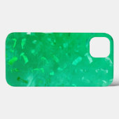 Emerald & Green Imitats Glitzer Textur Case-Mate iPhone Hülle (Rückseite (Horizontal))
