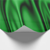 Emerald Green Imitats Satin Fabric Look Geschenkpapier (Ecke)