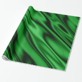 Emerald Green Imitats Satin Fabric Look Geschenkpapier (Ungerollt)