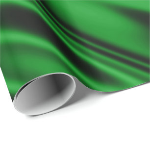 Emerald Green Imitats Satin Fabric Look Geschenkpapier