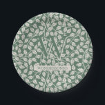 Emerald Green Ivory Flower two dual Pappteller<br><div class="desc">Emerald Green Ivory Flower two dual</div>