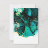 Emerald Green Jewel Tone Wedding RSVP Karte (Rückseite)