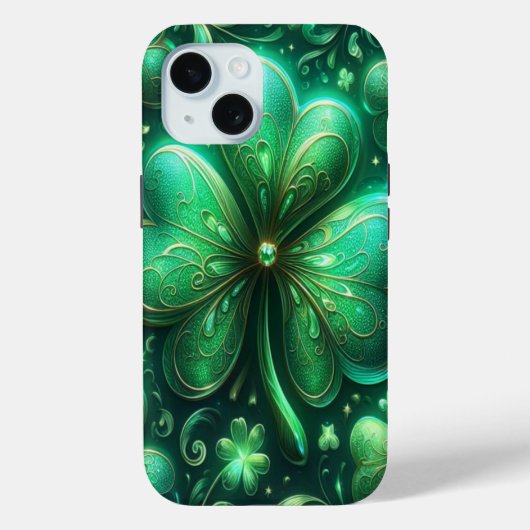 Emerald Green Kleeblatt Hüllen (Rückseite)