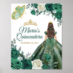 Emerald Green Kleider Quinceañera Crown Geburtstag Poster