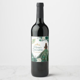 Emerald Green Kleider Quinceañera Crown Geburtstag Weinetikett