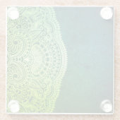 Emerald Green Lace Glasuntersetzer (Rückseite)