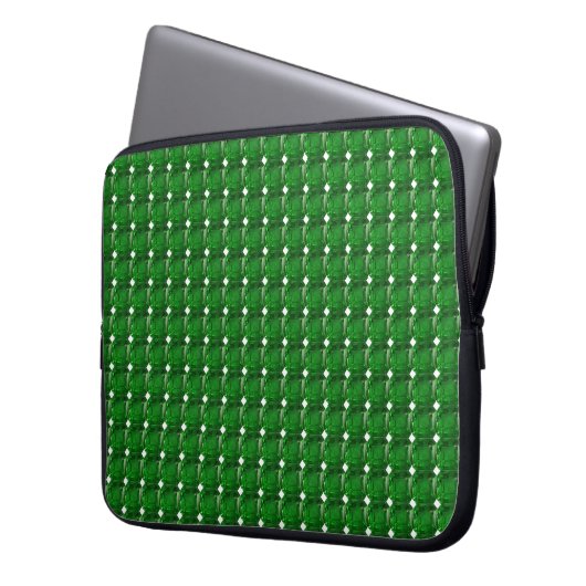 Emerald Green Laptopschutzhülle (Vorderseite Links)