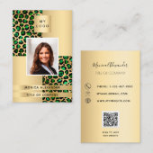 Emerald-Green-Leopard-Foto-Logo Visitenkarte (Vorne/Hinten)