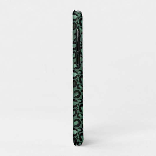 Emerald Green Leopard Print Case-Mate iPhone Hülle (Hinten/Links)