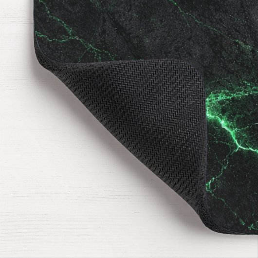 Emerald Green Lightning Marble Mouse Pad Mousepad (Ecke)