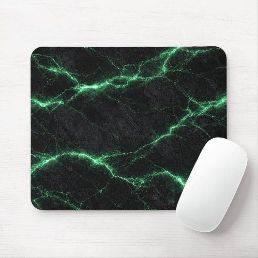 Emerald Green Lightning Marble Mouse Pad Mousepad (Mit Mouse)
